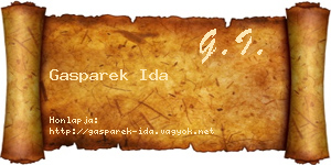 Gasparek Ida névjegykártya