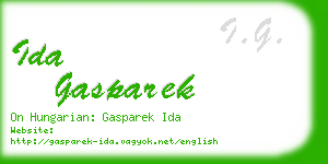 ida gasparek business card